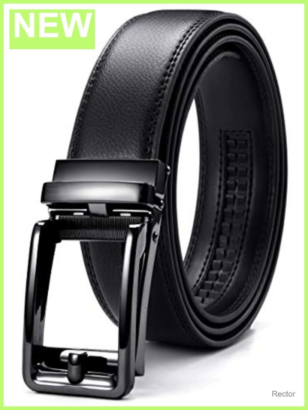 Genuine Leather Ratchet Belt Men's Micro-Adjustable Dress Belt